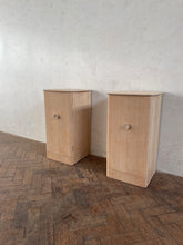 Load image into Gallery viewer, 1960's Limed Oak Bedside Cabinets