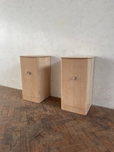 Load image into Gallery viewer, 1960's Limed Oak Bedside Cabinets