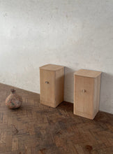 Load image into Gallery viewer, 1960's Limed Oak Bedside Cabinets