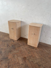 Load image into Gallery viewer, 1960's Limed Oak Bedside Cabinets