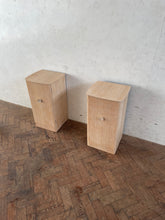 Load image into Gallery viewer, 1960's Limed Oak Bedside Cabinets