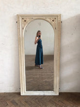 Load image into Gallery viewer, White Victorian Carved Panel Mirror
