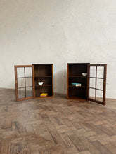 Load image into Gallery viewer, Pair of Glass Fronted Vintage Cabinets