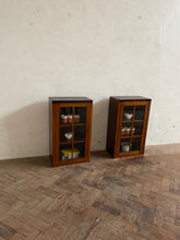 Load image into Gallery viewer, Pair of Glass Fronted Vintage Cabinets