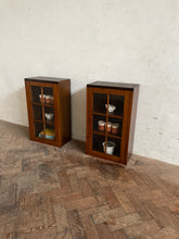 Load image into Gallery viewer, Pair of Glass Fronted Vintage Cabinets