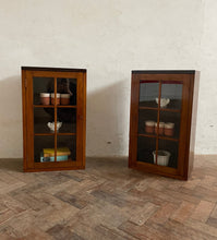 Load image into Gallery viewer, Pair of Glass Fronted Vintage Cabinets