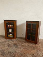 Load image into Gallery viewer, Pair of Glass Fronted Vintage Cabinets