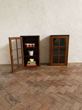 Load image into Gallery viewer, Pair of Glass Fronted Vintage Cabinets