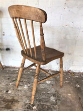 Load image into Gallery viewer, Antique Oak Farmhouse Chairs x 4