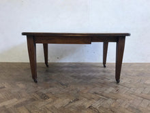 Load image into Gallery viewer, Oak Kitchen Table on Castors - circa 1900.