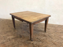 Load image into Gallery viewer, Oak Kitchen Table on Castors - circa 1900.