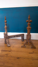 Load image into Gallery viewer, French Cast Iron Andirons (Fire Dogs)