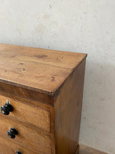 Load image into Gallery viewer, Georgian Oak Chest of Drawers - with mother of pearl inlay on handles.
