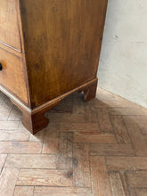 Load image into Gallery viewer, Georgian Oak Chest of Drawers - with mother of pearl inlay on handles.