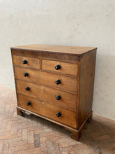 Load image into Gallery viewer, Georgian Oak Chest of Drawers - with mother of pearl inlay on handles.