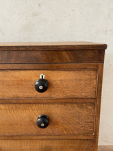 Load image into Gallery viewer, Georgian Oak Chest of Drawers - with mother of pearl inlay on handles.
