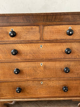 Load image into Gallery viewer, Georgian Oak Chest of Drawers - with mother of pearl inlay on handles.