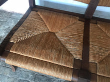 Load image into Gallery viewer, Mid - Century French Oak Sofa / Bench with Rush Seats.