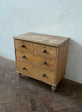 Load image into Gallery viewer, Victorian Pine Chest, lovely original legs