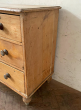 Load image into Gallery viewer, Victorian Pine Chest, lovely original legs