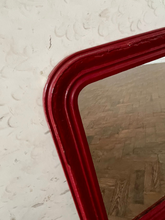 Load image into Gallery viewer, 19th Century Red Painted French Mirror