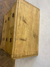 Load image into Gallery viewer, Small Pitch Pine Chest with Wavy Skirt