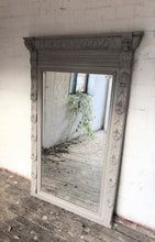 Load image into Gallery viewer, Tall Grey Carved French Mirror