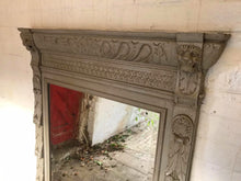 Load image into Gallery viewer, Tall Grey Carved French Mirror