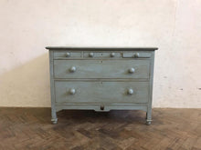 Load image into Gallery viewer, Petite Blue Painted Chest 1920s