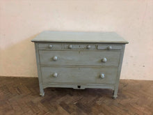 Load image into Gallery viewer, Petite Blue Painted Chest 1920s