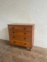 Load image into Gallery viewer, Mahogany Veneered Victorian Pine Chest of Drawers