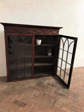 Load image into Gallery viewer, Victorian Arched Window Cabinet - removable pediment.