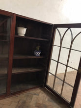 Load image into Gallery viewer, Victorian Arched Window Cabinet - removable pediment.