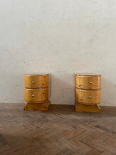 Load image into Gallery viewer, Mid Century Pine Bedside Cabinets