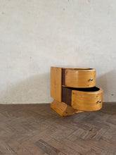 Load image into Gallery viewer, Mid Century Pine Bedside Cabinets