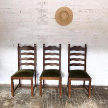 Load image into Gallery viewer, Set of Six Wavy Back Vintage Chairs