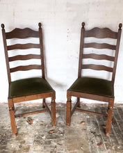 Load image into Gallery viewer, Set of Six Wavy Back Vintage Chairs