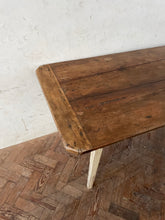 Load image into Gallery viewer, Slim French Farmhouse Table on White Painted Legs