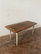 Load image into Gallery viewer, Slim French Farmhouse Table on White Painted Legs