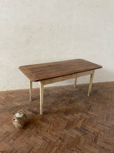 Load image into Gallery viewer, Slim French Farmhouse Table on White Painted Legs