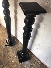 Load image into Gallery viewer, Pair of Ebonised Wooden Pedestals