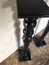 Load image into Gallery viewer, Pair of Ebonised Wooden Pedestals