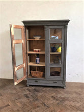 Load image into Gallery viewer, Antique Continental Glass Panelled Cupboard