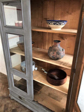 Load image into Gallery viewer, Antique Continental Glass Panelled Cupboard
