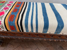 Load image into Gallery viewer, Long Striped Kilim Ottoman