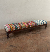 Load image into Gallery viewer, Long Striped Kilim Ottoman