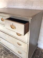 Load image into Gallery viewer, Large Victorian Pale Blue Painted Chest