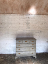 Load image into Gallery viewer, Large Victorian Pale Blue Painted Chest