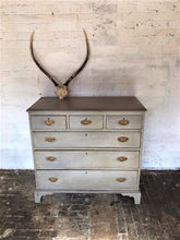Load image into Gallery viewer, Large Victorian Pale Blue Painted Chest
