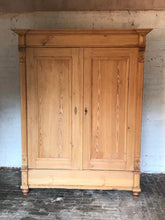 Load image into Gallery viewer, Antique Pine Wardrobe